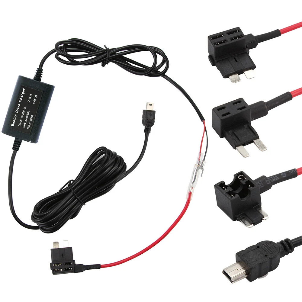 Универсальный USB предохранитель с жестким проводом Автомобильный регистратор