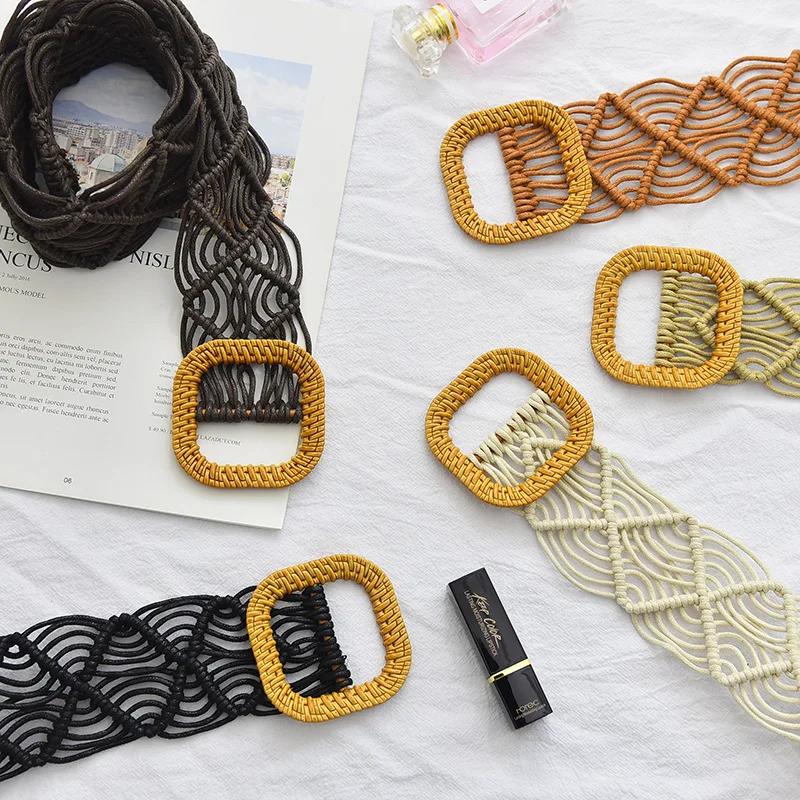 

New Women's Belt with Hollow Pattern Luxury Belt Designers Women Vintage Pin Buckle Strap 120Cm