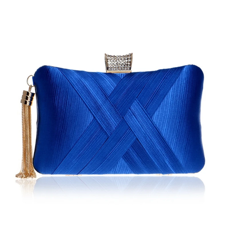 

Women's Elegant Tassel Pendant Clutch Chain Shoulder Bag Evening Purse Handbag