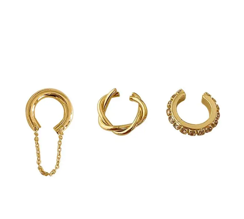 3 шт./компл. богемные винтажные геометрические круглые серьги-манжеты из