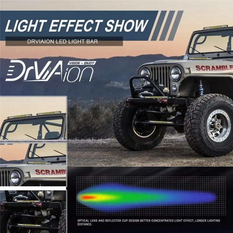 Автомобильные фары 90 Вт ультратонкий маленький Однорядный прожектор среднего