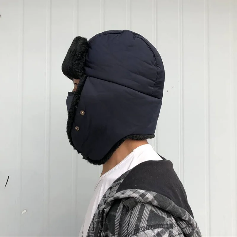 Новая зимняя шапка Для мужчин на открытом воздухе супер теплый мех кролика