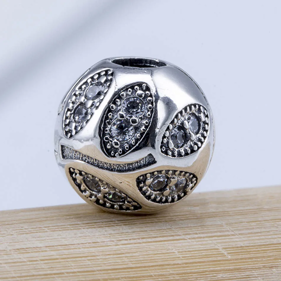 Authentic S925 Silver Clip Bead fit Lady Bracelet Bangle Crystal Sparkling Leaves Stopper Charm | Украшения и аксессуары