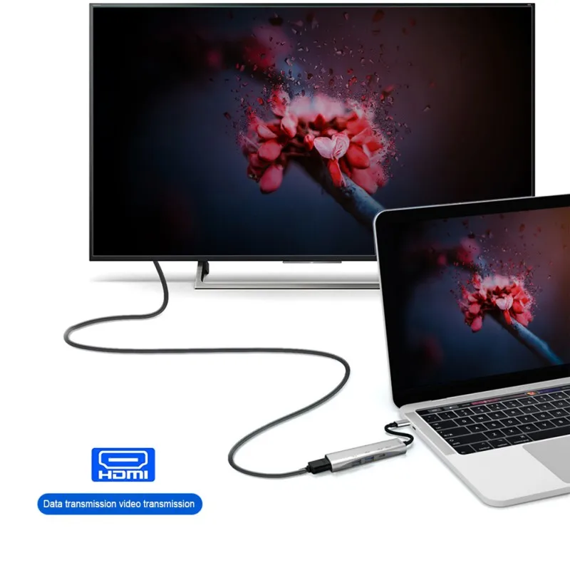 USB Type C HDMI цифровой AV мультипорт 3 1 адаптер PD зарядное устройство для Nintendo Switch