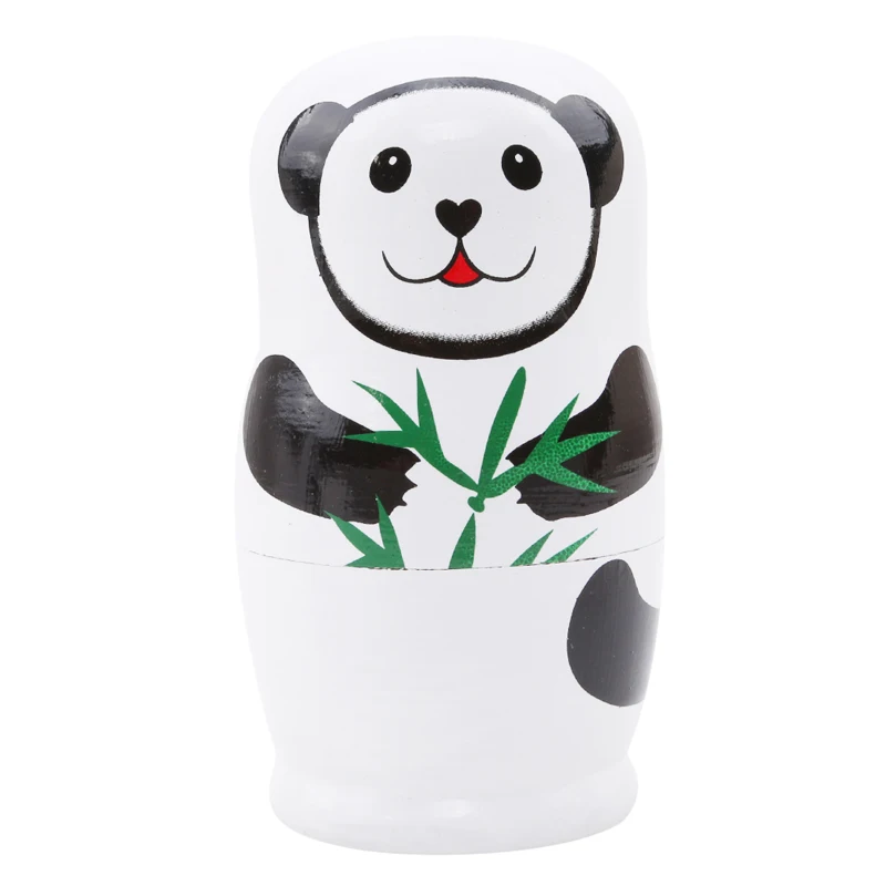 

Panda Dolls Nesting Dolls Handmade Toys Gift Unisex Ethnic Panda Shape Toys for Girls Boys Baby gift