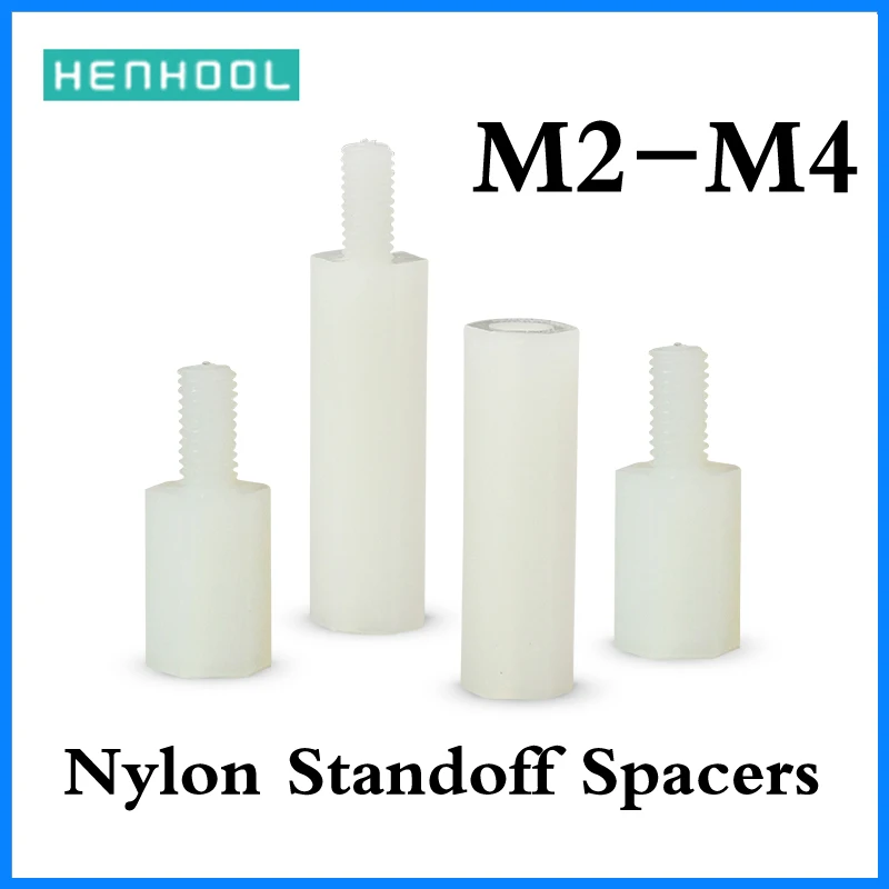 Резьба белый Шаг Винт пластик для PCB Материнская плата фиксированная нейлоновая