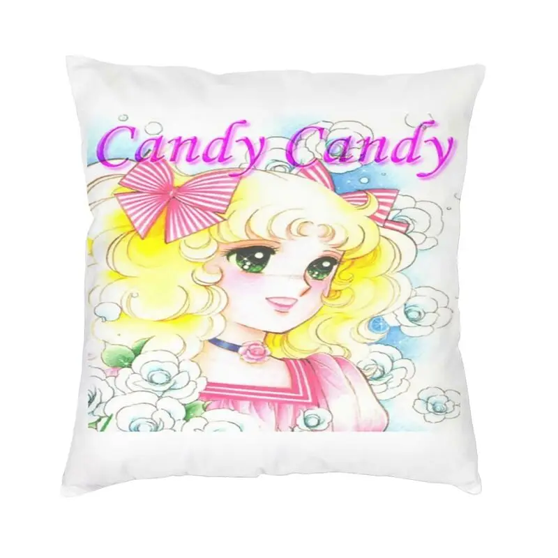 

Наволочки для подушек карамельных цветов, домашний декор, милый аниме манга, декоративная квадратная Двусторонняя наволочка с принтом для ...