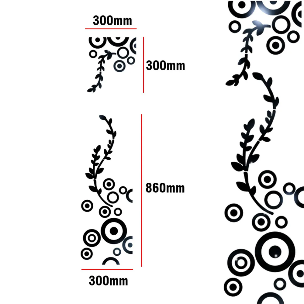 3D Наклейка на стену черные золотые серебряные водонепроницаемые Креативные