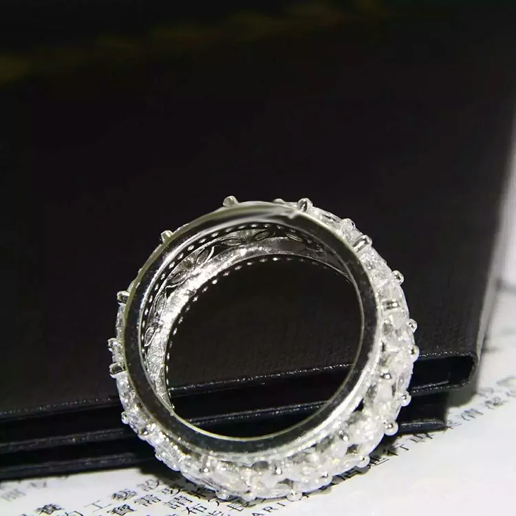 Женское кольцо со снежинкой роскошное ювелирное изделие из стерлингового