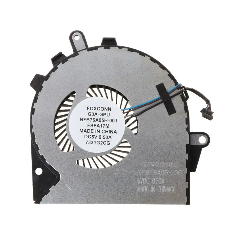 Черный металлический заменяемый Ноутбук GPU CPU вентилятор охлаждения для HP OMEN 15 CE 17