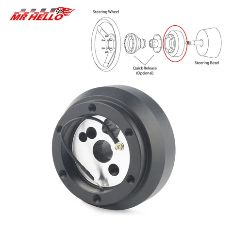 Алюминиевый Короткий адаптер ступицы рулевого колеса быстросъемный Комплект Boss для Jeep Cherokee 、 Chevrolet 、 Dodge SRT-4 、 Wrangler