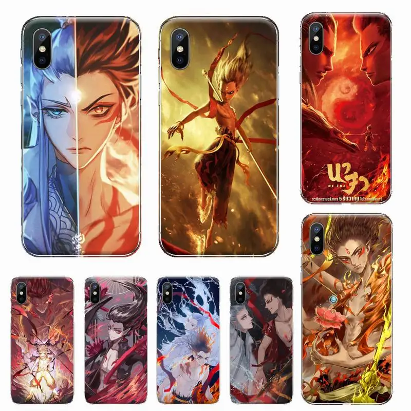 

Magic Child Ne Zha Ao Chinese Anime Phone Case Transparent soft For iphone 12 11 13 7 8 6 s plus x xs xr pro max mini