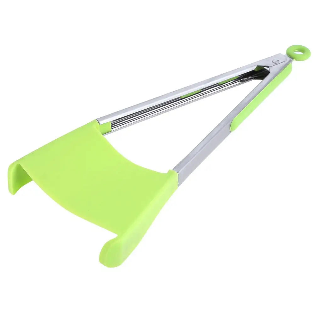 

2 in 1 Tongs Non-stick Heat Resistant Silicone Tong Clip Kitchen Spatula Clever Food Clips Spatula Shovel For Kitchen Utensil
