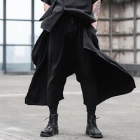 mens new singer stage style classic dark personality yamamoto style casual loose trousers skirt