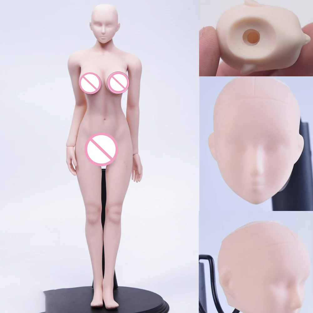Масштаб 1:6 белая перекрашенная форма женская голова скульптура лысая Модель Для