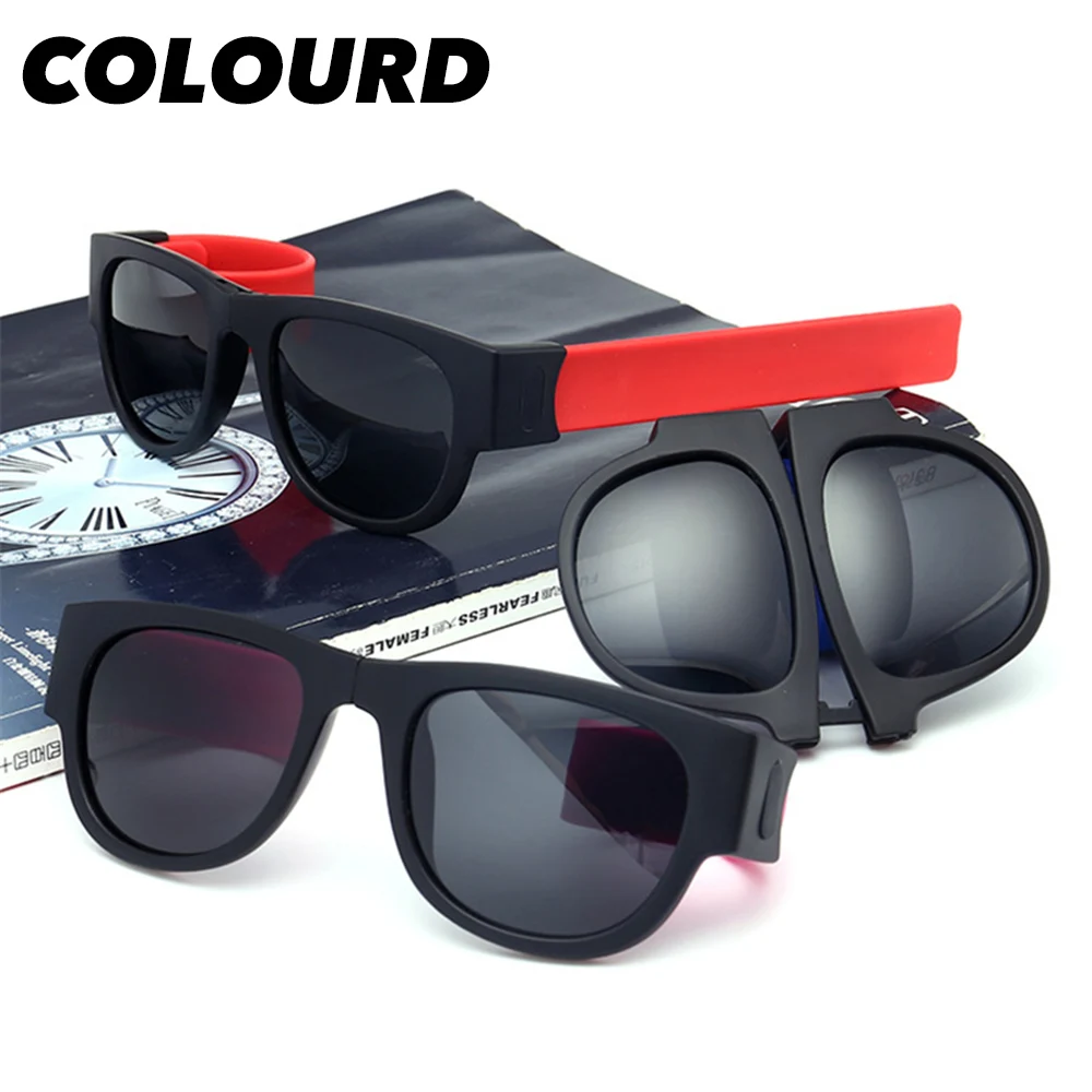

Fancy Folding Slap Sunglasses Men 2021 Trending Wristband Collapsable Bracelet Sun Glasses Women Novel Wrist Eyewear