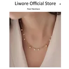 Женское многослойное ожерелье с жемчужной цепочкой, модное ювелирное многослойное ожерелье с золотыми бусинами, 2021