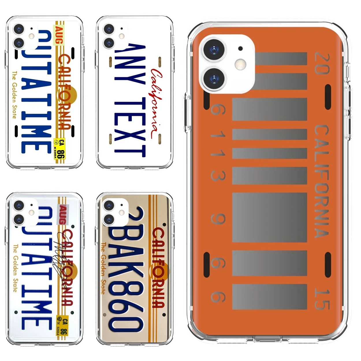Мягкие чехлы для Apple iPhone 10 11 12 Pro Mini CALIFORNIA-OUTATIME-LICENSE-PLATE-BTTF SE 5C 6 6S 7 8 X XR XS Plus Max 2020 |