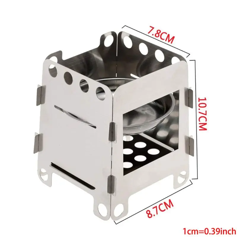 

Free shipping Camping Stove Wood Burning Stoves Potable Folding Stainless Steel Backpacking Stove for Picnic BBQ Camp Hiking