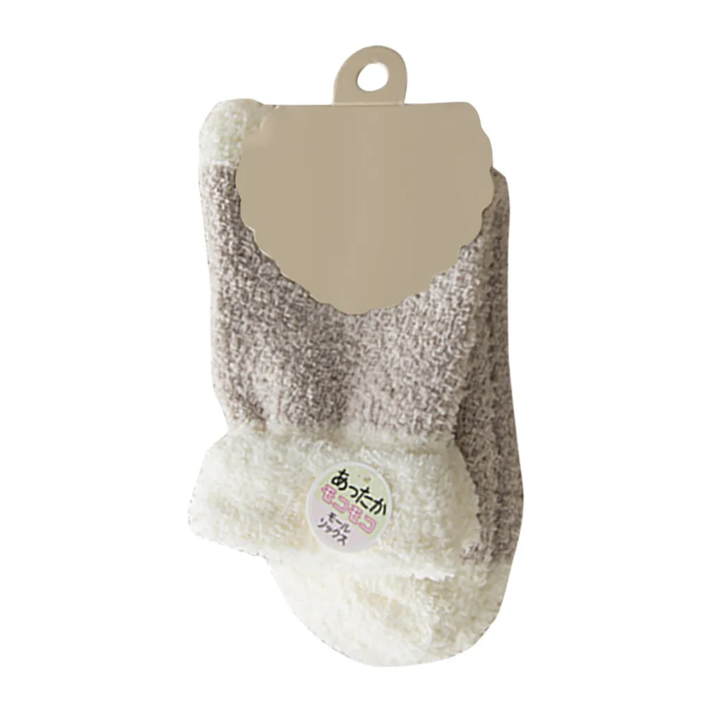 Модные женские мягкие лоскутные носки для сна с отворотами узором Calze da donna |