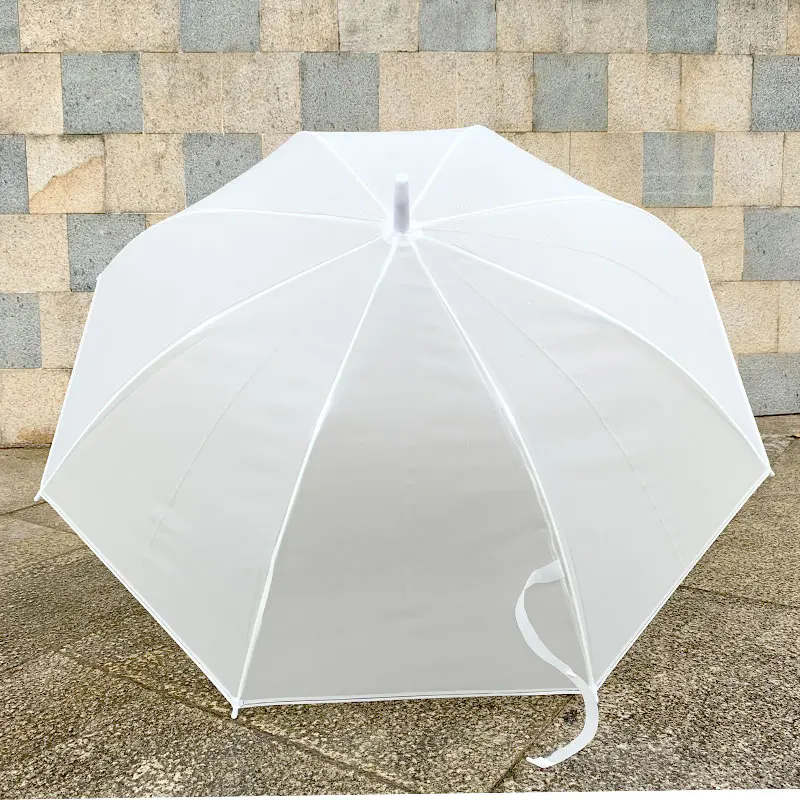 

Elegant Large Umbrella Transparent Ultralight Long Handle Wedding Umbrella Children Girls Paraguas Mujer Sun Parasols DL60YS