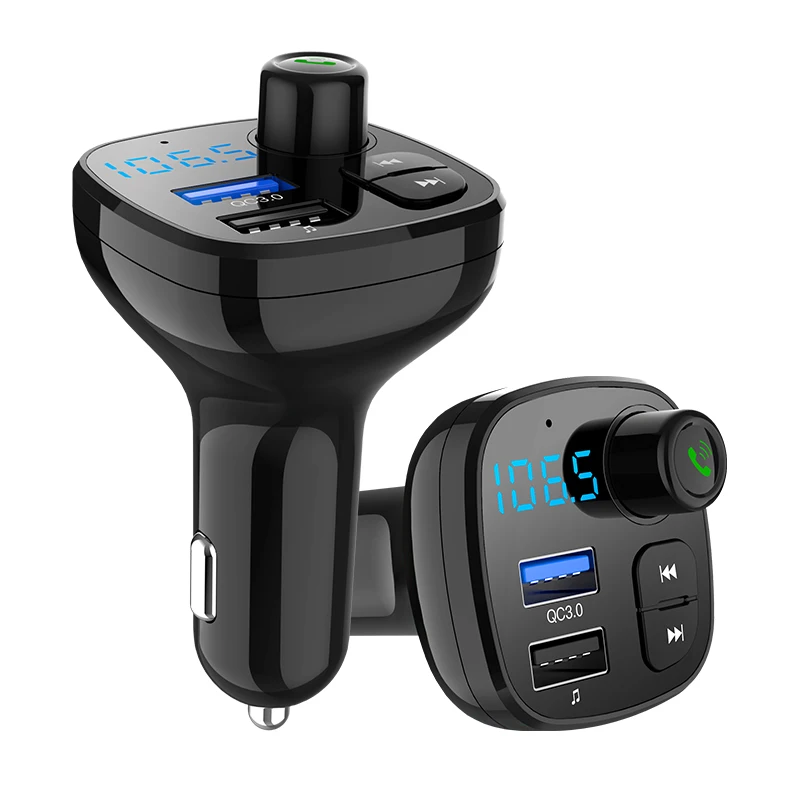 

Car MP3 Music Player Bluetooth 5.0 receiver FM transmitter Radio Adapter Dual USB QC3.0 Charger U disk / TF Card lossless Music