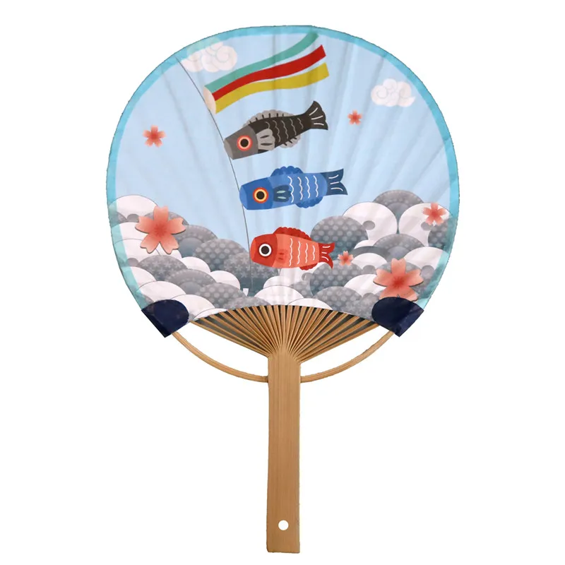 

Japanese Style Double-Sided Paper Fan Super Mini Circular Fan Children's