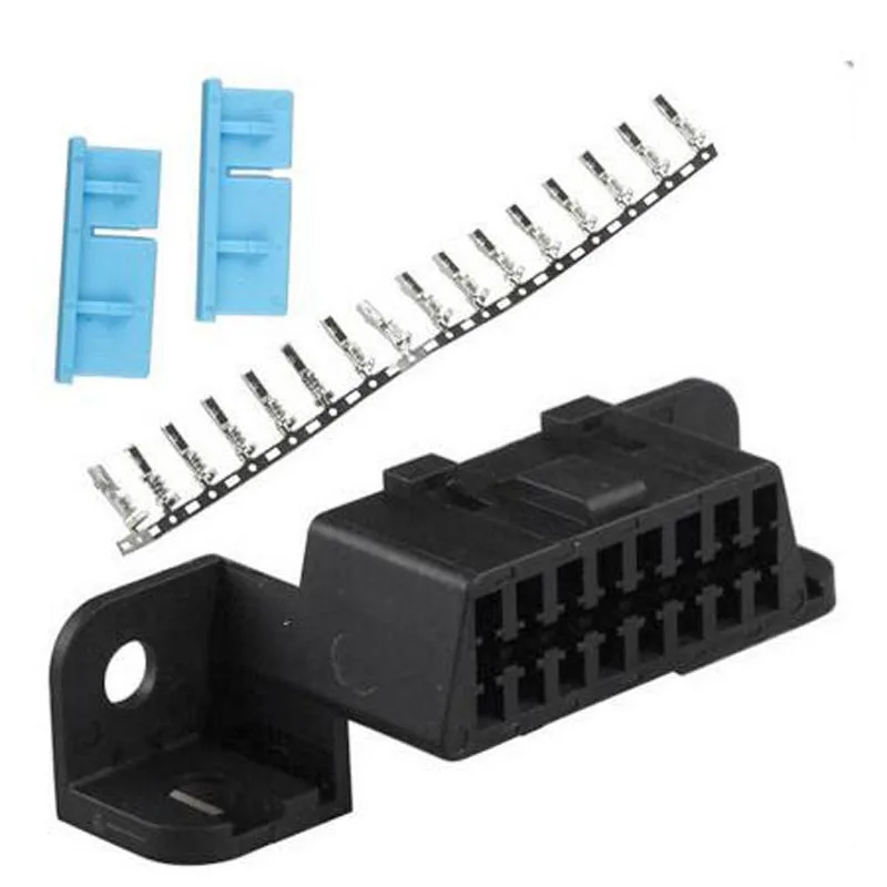 16pin женский угловой разъем 16 Pin Obd2 Obd 2 гнездо для провода &quotМама&quot Ii адаптер