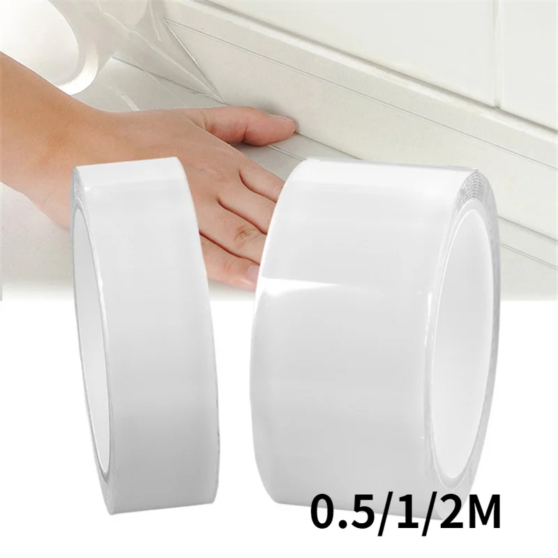 

1M Nano Tape Transparent No Trace Self-Adhesive Tape Kitchen Home Water Proof Bathroom Reuse Moisture-Proof Household Products