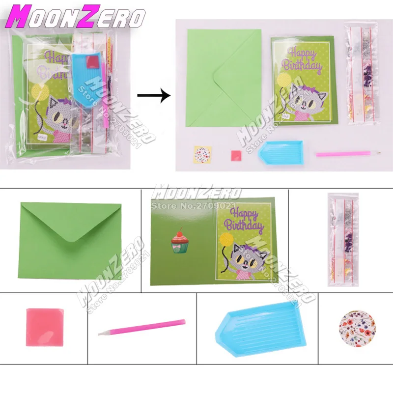 Алмазный живописный орнамент милый рисунок животного карта Мозаика из круглых