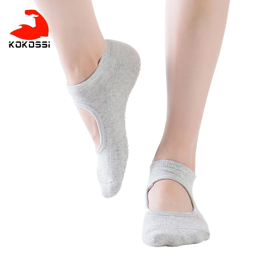 

KoKossi 1 Pair Yoga Socks Instep Hollow Socks Non-slip Floor Sports Socks Comfortable Cotton Skin-friendly Ladies Pilates Women