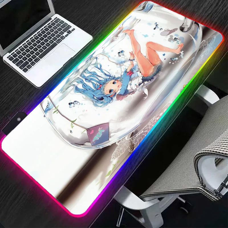 Большая игровая консоль XGZ в стиле аниме коврик для мыши с RGB-подсветкой XXL со