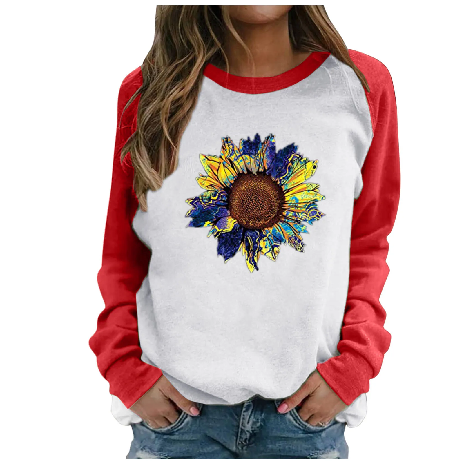 Women's Fall Harajuku Print Long-sleeved Sweatshirt Casual Blouse Pullover Moletom Feminino Hoodie Las Mujeres Sweetshirts#G