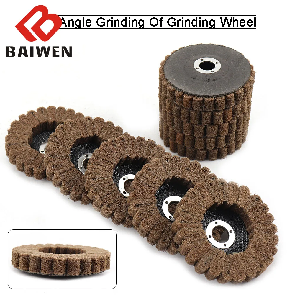 

Полировальные диски из нейлонового волокна толщиной 100 мм, нетканые чистящие диски, абразивные диски для электроинструментов для шлифоваль...