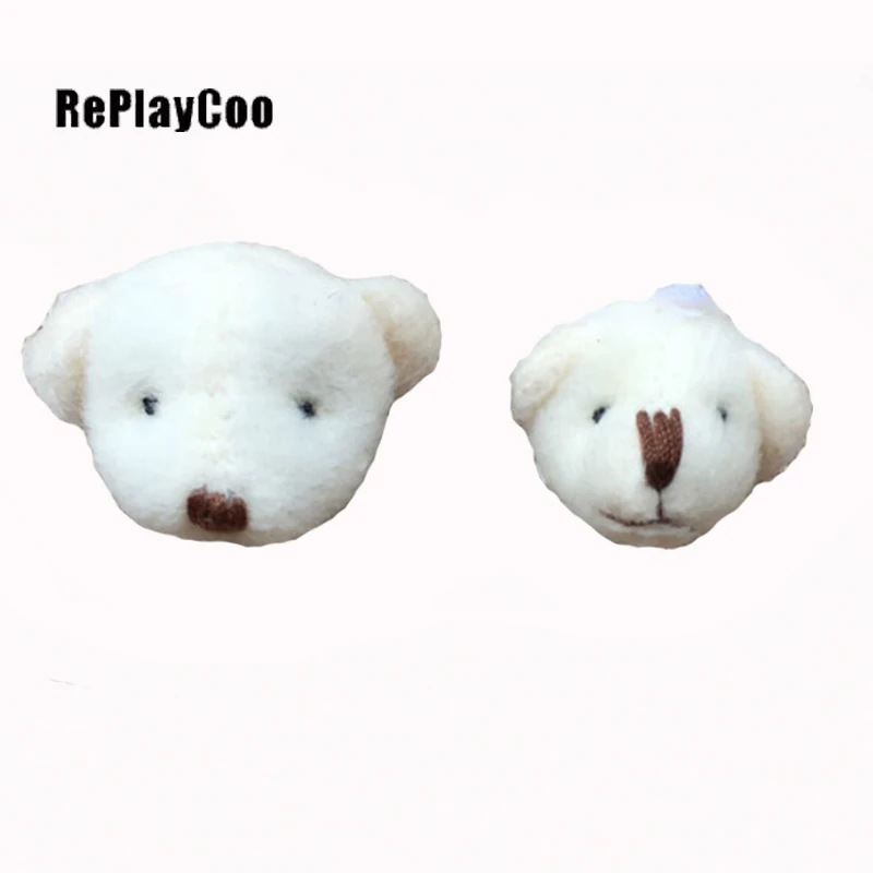 

200 шт./лот мини мишка Тедди Мягкие плюшевые игрушки Маленький Мишка голова мягкие игрушки ворсистая Подвеска для детей подарок на день рождения вечеринку Декор 1