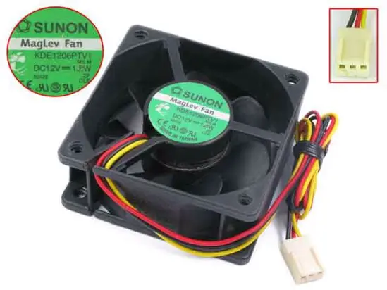 3-проводной Вентилятор охлаждения сервера SUNON KDE1206PTV1 M S.M DC 12 В 1,8 Вт 60x60x25 мм