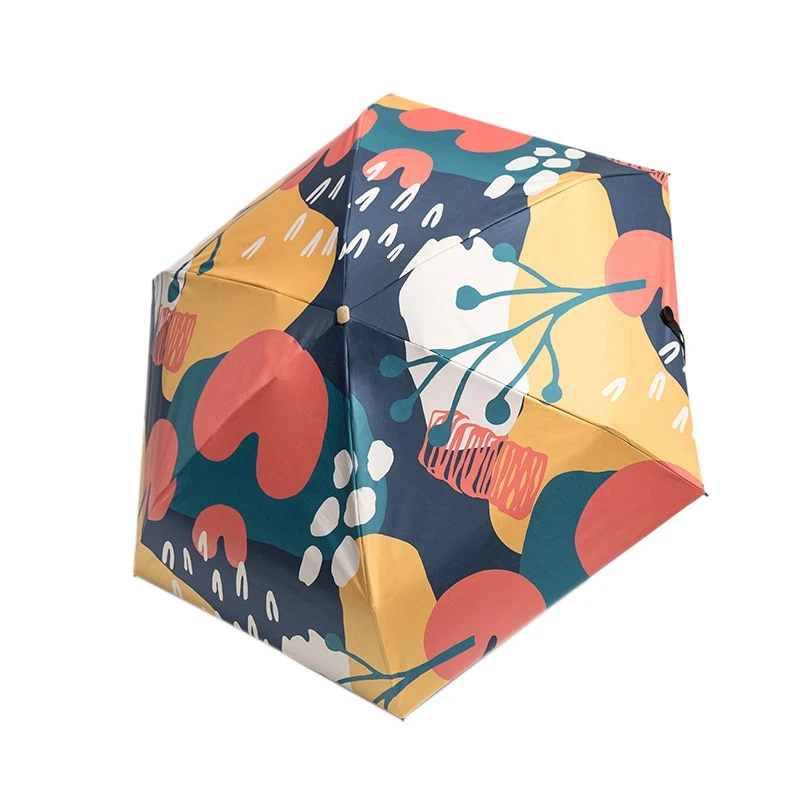 

Mini Pocket 5 Folding Sunshade Sunny Umbrella Rain Sun Protection UV Umbrella Portable Compact Folding Sun Umbrella