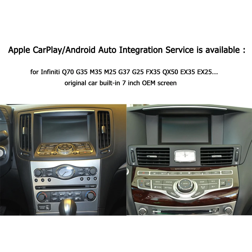 Автомобильный мультимедийный интерфейс Q70 Apple CarPlay для Infiniti G35 M35 M25 G37 G25 FX35 QX50 EX35 EX25
