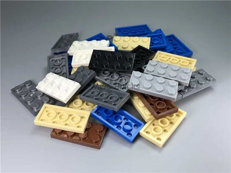 50 шт./лот MOC Кирпичи красочная пластина 2x4 подходит для 3020 DIY Развивающие