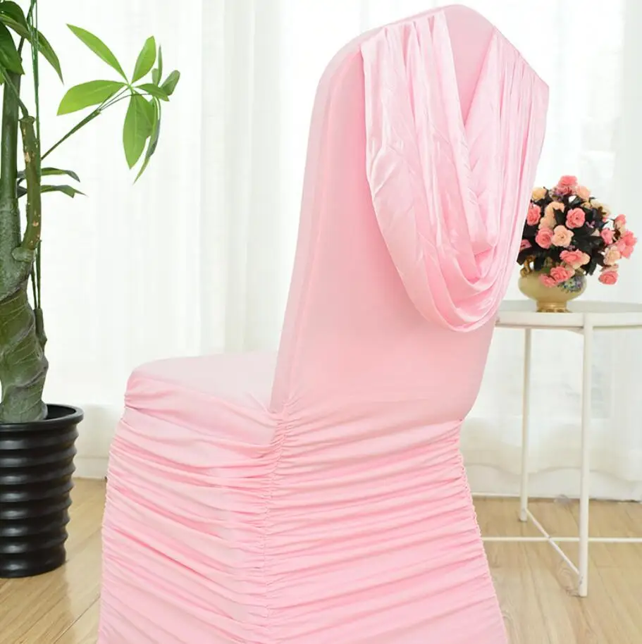 13 цветов свадебные чехлы на стулья из спандекса с оборками универсальные для