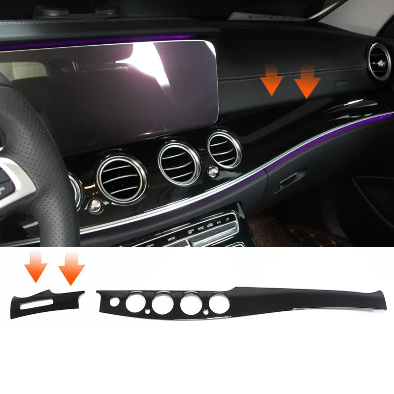 Панель приборной панели из углеродного волокна abs для Mercedes Benz E Class W213 E200 E300 2016 2017