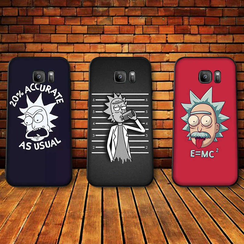 Рик Мягкий силиконовый чехол для телефона samsung A3 4 5 6 Plus 7 8 910 20 30 40 50 60 70 2018 M40 J6 Coque |