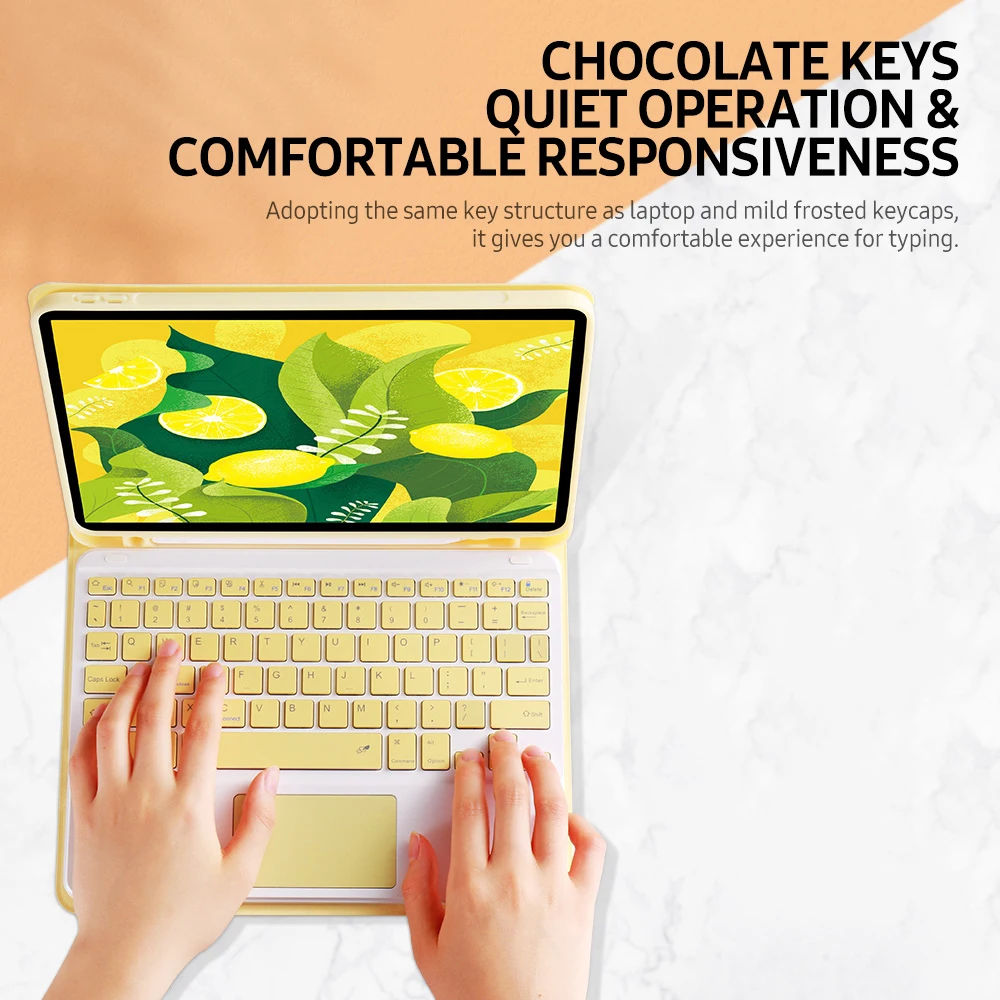 

Detachable BT Keyboard and Protective Case with Charging Pen Slot for iPad Pro11(2020)/ Air4 10.9