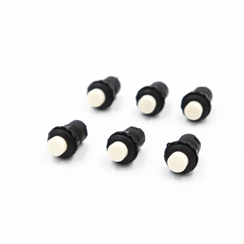 6pcs white 6 шт самоблокирующийся/кнопочный выключатель с самовозвратом DS228 DS428 12 мм выкл-вкл кнопочный переключатель 3A/125VAC 1.5A/250VAC DS-228 DS-428 - Цвет: 6pcs white