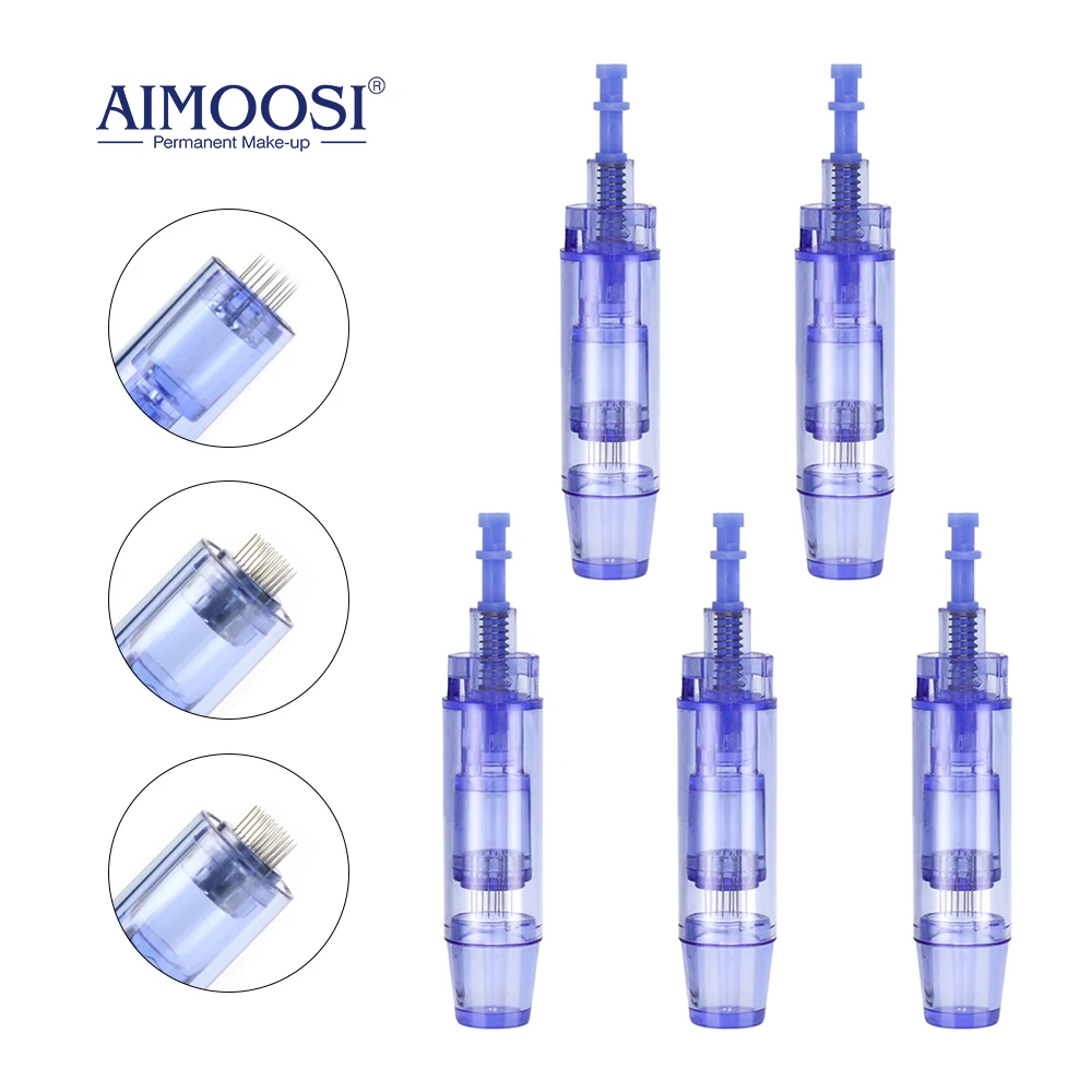 

AIMOOSI 50/100Pcs S6 Tattoo Piercing Microblading Needles Pen For Semi Permanent Eyebrow Lips Makeup PMU Machine Gun Supplies