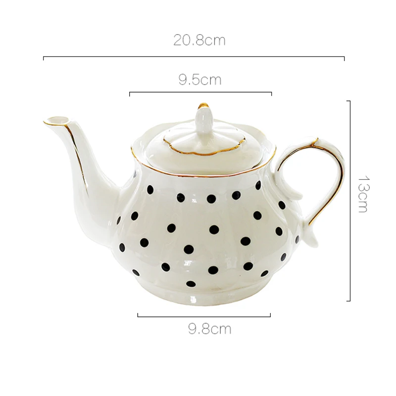 860 мл набор послеобеденного чая чайные горшки кость фарфор волнистая точка