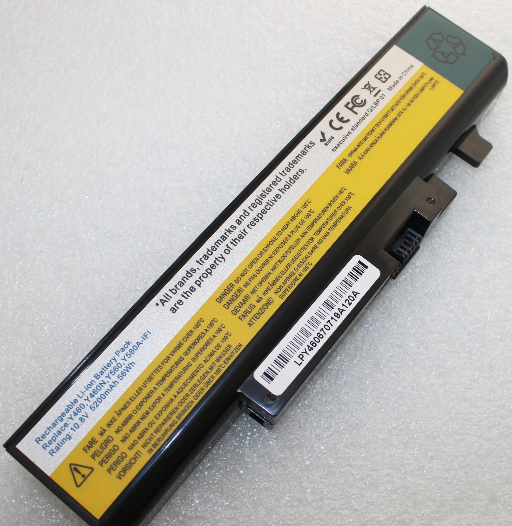 Сменный аккумулятор для ноутбука LENOVO IdeaPad Y460 Y560 B560 Y560A Y460A L09N6D16 L09S6D16 L10L6Y01 L10N6Y01