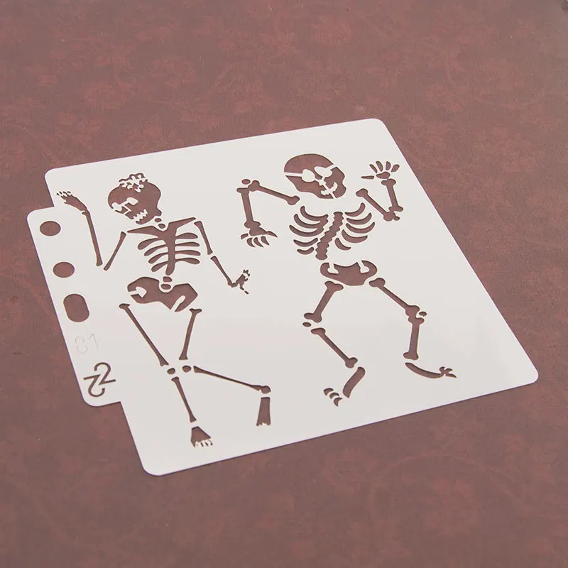 Skeleton pvc Layering Stencils for Diy scrapbook coloring painting stencil home decor diy etc. Product image | Канцтовары для офиса