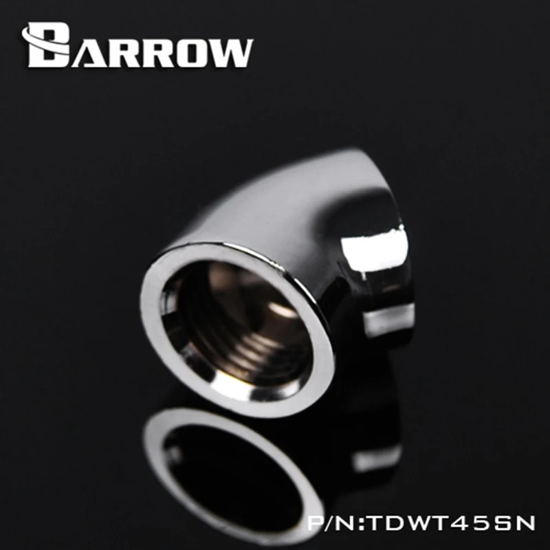 Barrow TDWT45SN черный/серебристый/белый резьбовой фитинг G1/4 дюйма 45 градусов адаптер