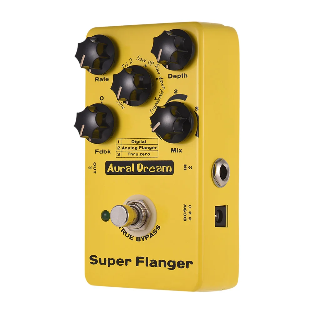 Педаль для гитарных эффектов Super Flanger 3 режима корпус из алюминиевого